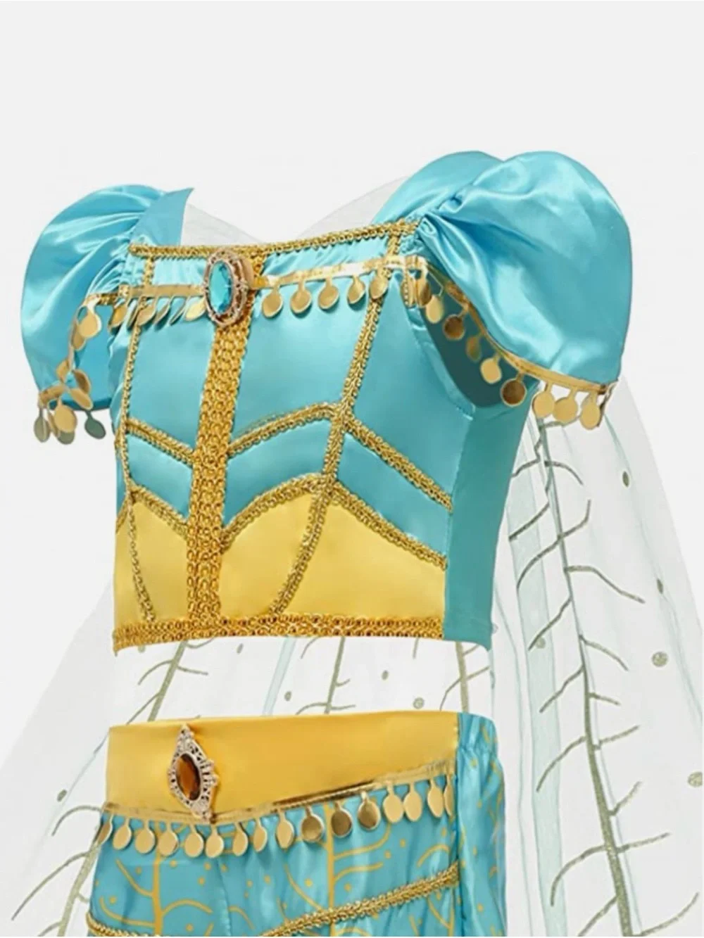 Disney Princess Jasmine Costume Set Girls Size 7/8 Halloween Dress Up Cosplay